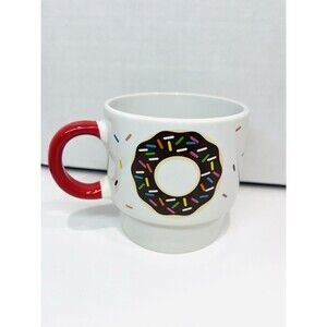 Donut American Atelier Coffee Tea Mug 12 oz Stoneware So Cute!